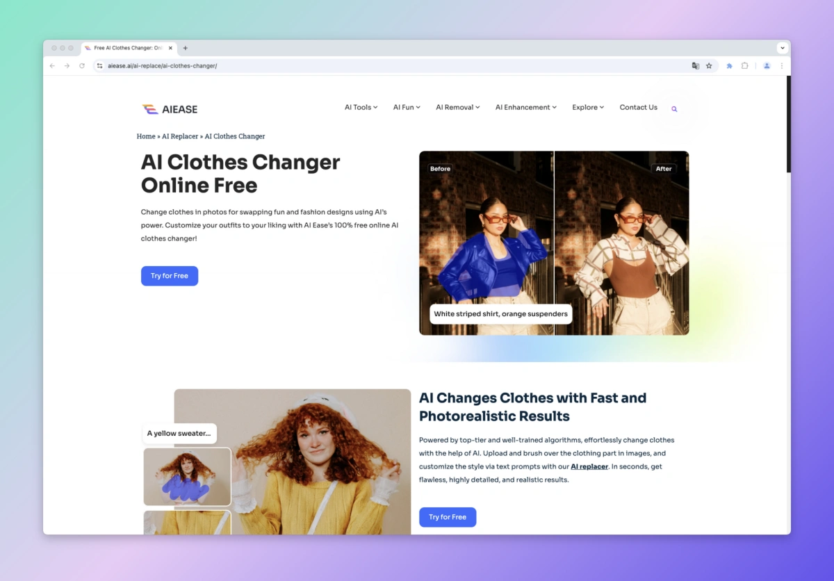 AI Ease AI Clothes Changer